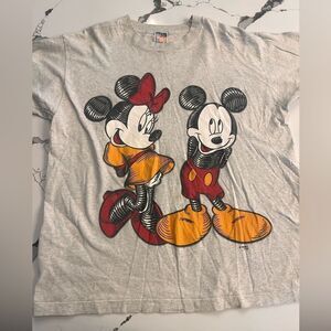 Vintage Mickey Mouse and Minnie Mouse grey shirt